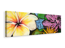 Laden Sie das Bild in den Galerie-Viewer, Leinwandbild Panorama Graffiti Flowers