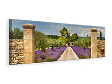 Laden Sie das Bild in den Galerie-Viewer, Leinwandbild Panorama Lavendel-Garten