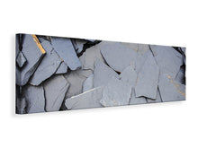 Laden Sie das Bild in den Galerie-Viewer, Leinwandbild Panorama Schieferplatten