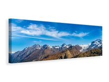 Laden Sie das Bild in den Galerie-Viewer, Leinwandbild Panorama Schweizer Alpen im Frühling