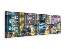 Laden Sie das Bild in den Galerie-Viewer, Leinwandbild Panorama Skyline Osaka im Lichtermeer