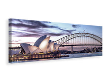 Laden Sie das Bild in den Galerie-Viewer, Leinwandbild Panorama Skyline Sydney Opera House