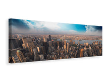 Laden Sie das Bild in den Galerie-Viewer, Leinwandbild Panorama Skyline Über den Dächern von Manhattan