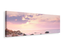Laden Sie das Bild in den Galerie-Viewer, Leinwandbild Panorama Sonnenaufgang am Meer