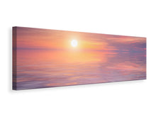 Laden Sie das Bild in den Galerie-Viewer, Leinwandbild Panorama Sonnenuntergang auf See