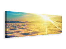Laden Sie das Bild in den Galerie-Viewer, Leinwandbild Panorama Sonnenuntergang über den Wolken