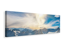 Laden Sie das Bild in den Galerie-Viewer, Leinwandbild Panorama Über den verschneiten Gipfeln
