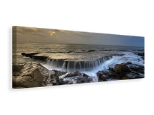 Laden Sie das Bild in den Galerie-Viewer, Leinwandbild Panorama Abendstimmung am Meer