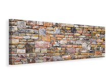 Laden Sie das Bild in den Galerie-Viewer, Leinwandbild Panorama Alte Steinwand
