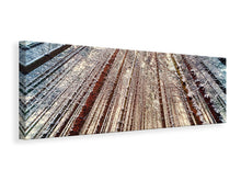 Laden Sie das Bild in den Galerie-Viewer, Leinwandbild Panorama Bäume im Schnee