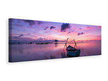 Laden Sie das Bild in den Galerie-Viewer, Leinwandbild Panorama Beeindruckender Sonnenuntergang am Meer