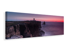 Laden Sie das Bild in den Galerie-Viewer, Leinwandbild Panorama Der Leuchtturm in der Abenddämmerung