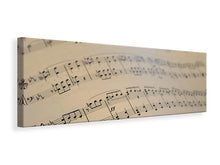Laden Sie das Bild in den Galerie-Viewer, Leinwandbild Panorama Die Musiknoten