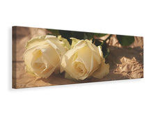 Laden Sie das Bild in den Galerie-Viewer, Leinwandbild Panorama Die Reinheit der Rosen
