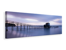 Laden Sie das Bild in den Galerie-Viewer, Leinwandbild Panorama Ein Haus am Wasser