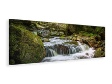 Laden Sie das Bild in den Galerie-Viewer, Leinwandbild Panorama Entspannung am Wasserfall