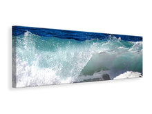 Laden Sie das Bild in den Galerie-Viewer, Leinwandbild Panorama Kraftvolle Brandung