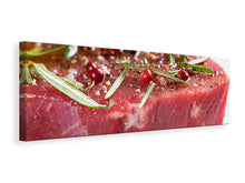 Laden Sie das Bild in den Galerie-Viewer, Leinwandbild Panorama Rohes Fleisch