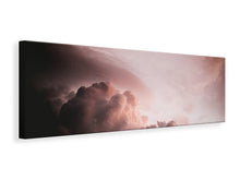 Laden Sie das Bild in den Galerie-Viewer, Leinwandbild Panorama Rosa Wolken
