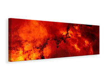 Laden Sie das Bild in den Galerie-Viewer, Leinwandbild Panorama Roter Sternenhimmel