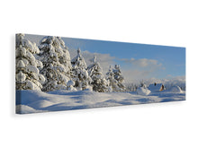 Laden Sie das Bild in den Galerie-Viewer, Leinwandbild Panorama Schöne Schnee Landschaft