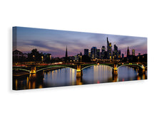 Laden Sie das Bild in den Galerie-Viewer, Leinwandbild Panorama Skyline in romantischer Stimmung