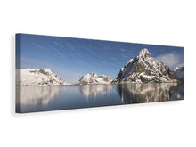 Laden Sie das Bild in den Galerie-Viewer, Leinwandbild Panorama Spiegelungen bei den Bergen
