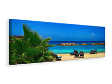 Laden Sie das Bild in den Galerie-Viewer, Leinwandbild Panorama Strand Liebe