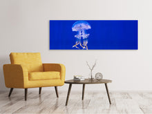 Laden Sie das Bild in den Galerie-Viewer, Leinwandbild Panorama Leuchtende Qualle