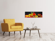 Laden Sie das Bild in den Galerie-Viewer, Leinwandbild Panorama Bunte Gummibärchen
