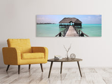 Laden Sie das Bild in den Galerie-Viewer, Leinwandbild Panorama Strand Paradies