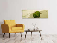 Laden Sie das Bild in den Galerie-Viewer, Leinwandbild Panorama Strand-Blatt
