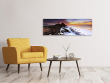Laden Sie das Bild in den Galerie-Viewer, Leinwandbild Panorama Naturgewalt Wasser