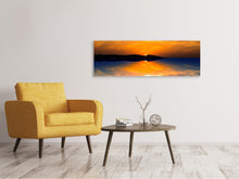 Laden Sie das Bild in den Galerie-Viewer, Leinwandbild Panorama Fantastische Abendstimmung