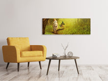 Laden Sie das Bild in den Galerie-Viewer, Leinwandbild Panorama Wald Ausflug
