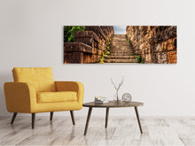 Laden Sie das Bild in den Galerie-Viewer, Leinwandbild Panorama Steintreppe