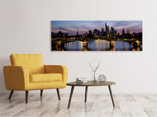 Laden Sie das Bild in den Galerie-Viewer, Leinwandbild Panorama Skyline in romantischer Stimmung