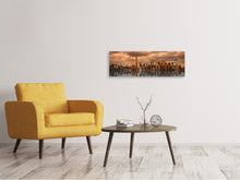 Laden Sie das Bild in den Galerie-Viewer, Leinwandbild Panorama Toronto in der Abenddämmerung