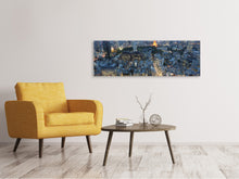 Laden Sie das Bild in den Galerie-Viewer, Leinwandbild Panorama Paris am Abend