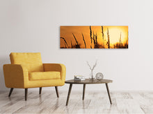 Laden Sie das Bild in den Galerie-Viewer, Leinwandbild Panorama Sonnenaufgang auf dem Feld