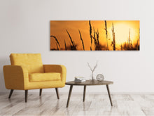 Laden Sie das Bild in den Galerie-Viewer, Leinwandbild Panorama Sonnenaufgang auf dem Feld