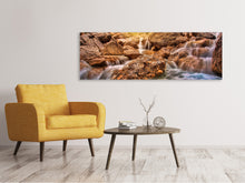Laden Sie das Bild in den Galerie-Viewer, Leinwandbild Panorama Berg Gewässer