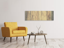 Laden Sie das Bild in den Galerie-Viewer, Leinwandbild Panorama Bretter Wand