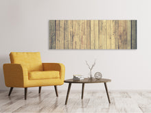Laden Sie das Bild in den Galerie-Viewer, Leinwandbild Panorama Bretter Wand