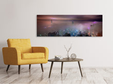 Laden Sie das Bild in den Galerie-Viewer, Leinwandbild Panorama Smog in Hong Kong