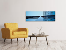 Laden Sie das Bild in den Galerie-Viewer, Leinwandbild Panorama Spiegelungen einer Fassade