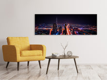 Laden Sie das Bild in den Galerie-Viewer, Leinwandbild Panorama Die bunten Lichter von Dubai