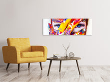 Laden Sie das Bild in den Galerie-Viewer, Leinwandbild Panorama Make up Kunst