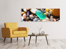 Laden Sie das Bild in den Galerie-Viewer, Leinwandbild Panorama Bunte Edelsteine XXL