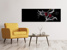 Laden Sie das Bild in den Galerie-Viewer, Leinwandbild Panorama Spritzige Kirschen